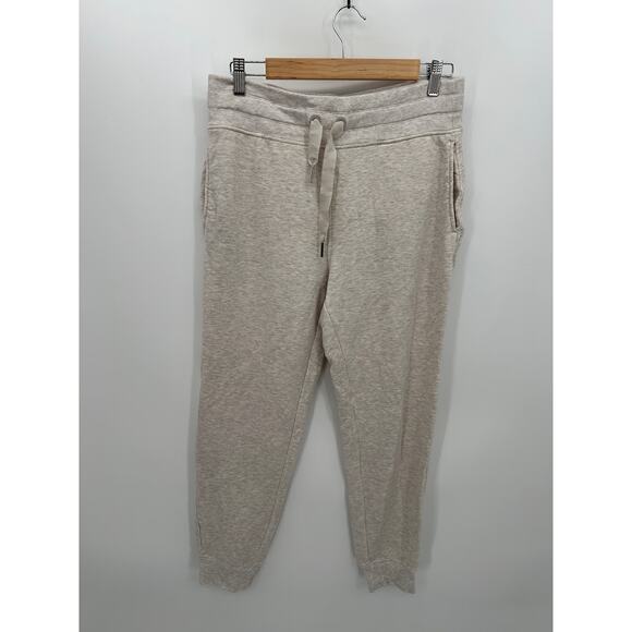 Athleta Balance Jogger Women Medium Cream Sweatpants Lounge Casual Pants - Picture 1 of 10
